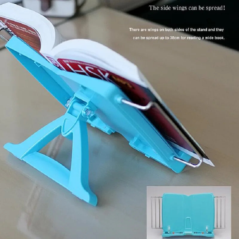 Clocore Stretchable Book Holder Adjustable Book Stand Large Reading Frame for Cookbook Textbooks Study Learning Tools