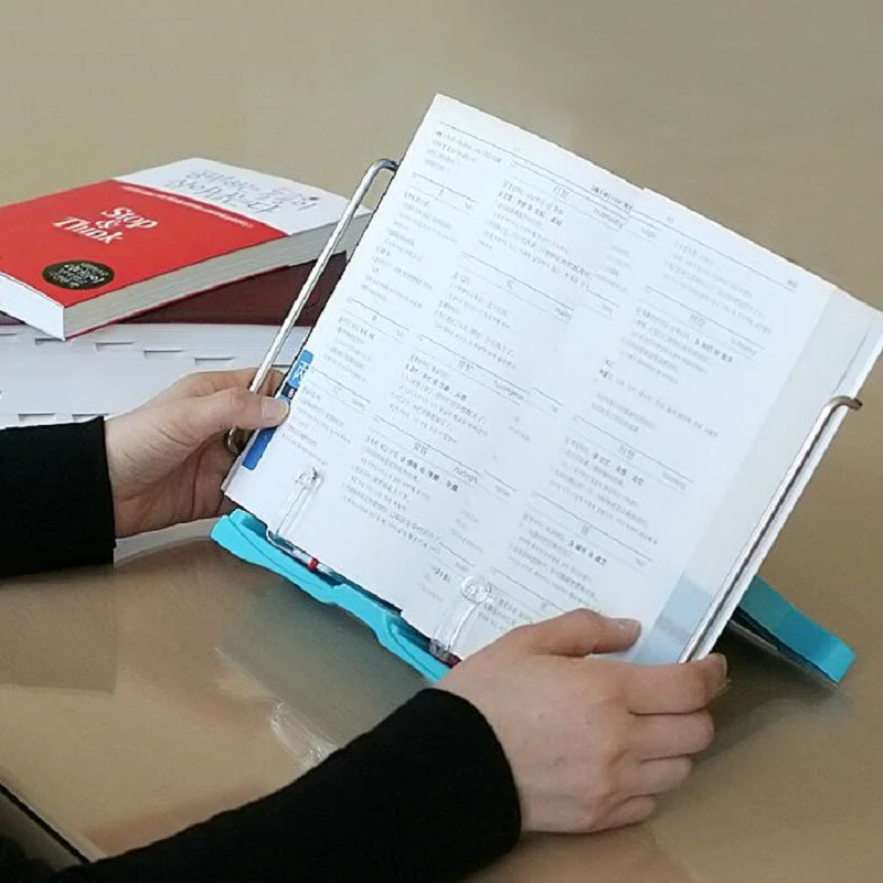 Clocore Stretchable Book Holder Adjustable Book Stand Large Reading Frame for Cookbook Textbooks Study Learning Tools