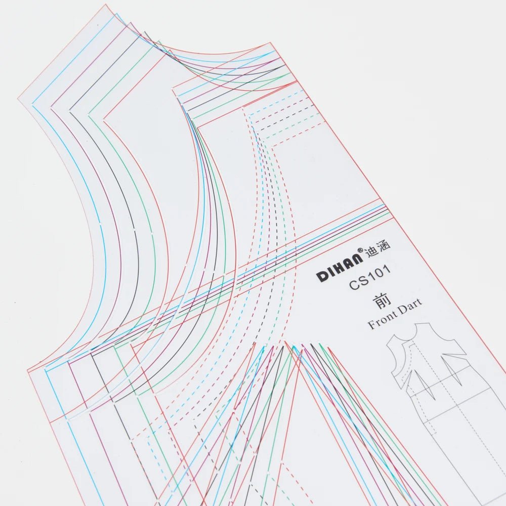 Clocore Sewing Pattern of Cheongsam Transparent Plastic Basic Paper Pattern of Qipao with Multi-sizes in One Set Designer Chinese Cheongsam