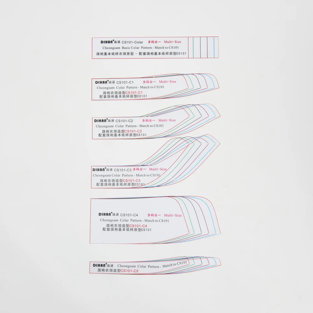 Clocore Transparent Plastic Template for The Transformation of The Cheongsam Stand-up Collar.CS101-