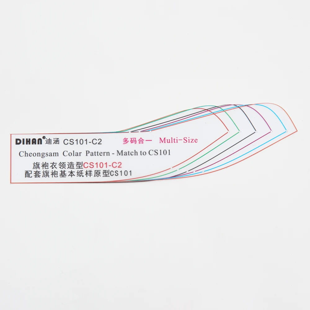 Clocore Transparent Plastic Template for The Transformation of The Cheongsam Stand-up Collar.CS101-