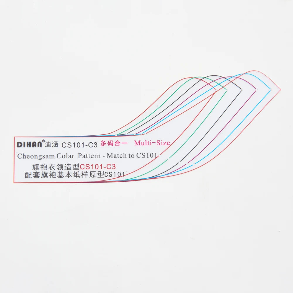 Clocore Transparent Plastic Template for The Transformation of The Cheongsam Stand-up Collar.CS101-