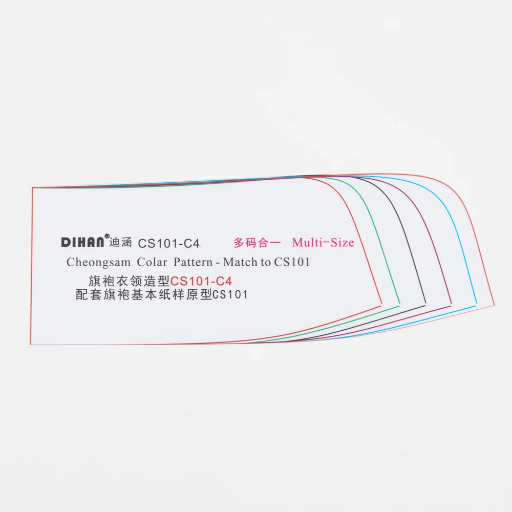 Clocore Transparent Plastic Template for The Transformation of The Cheongsam Stand-up Collar.CS101-