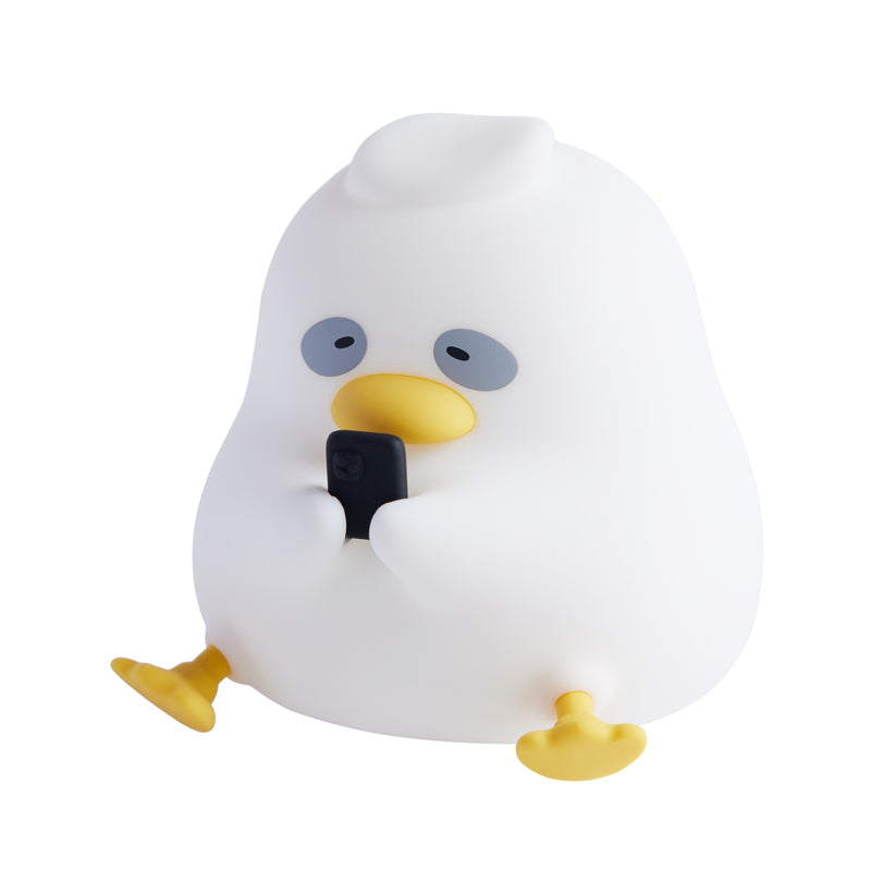 Adorable Silicone Duck LED Night Light - Rechargeable Tap Control, Adjustable Brightness, Long Battery Life, Soft Silicone Material