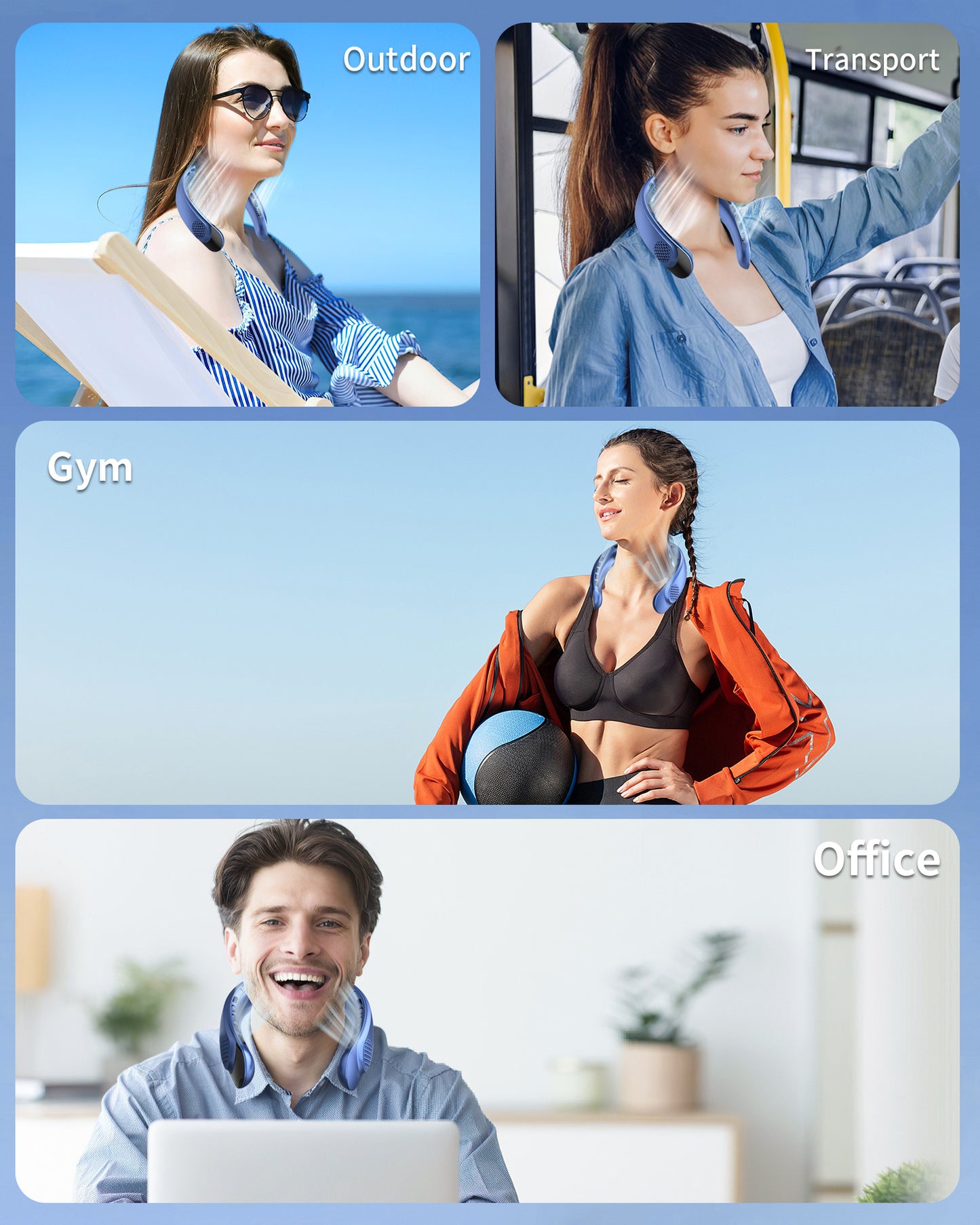 Hands-Free Neck Cooling Fan Portable Neck Fan Business Gift
