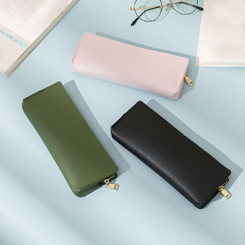 Smartbao Black Leather Pencil Pouch