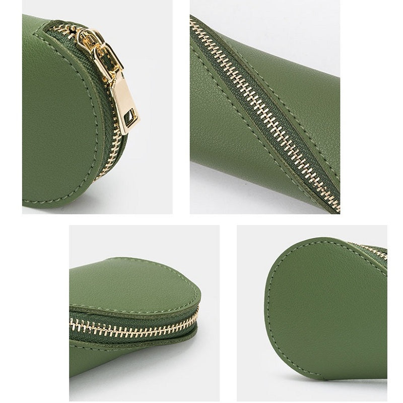 Slim Luxury Pencil Case PU Pencil Pouch for Girls, Kids