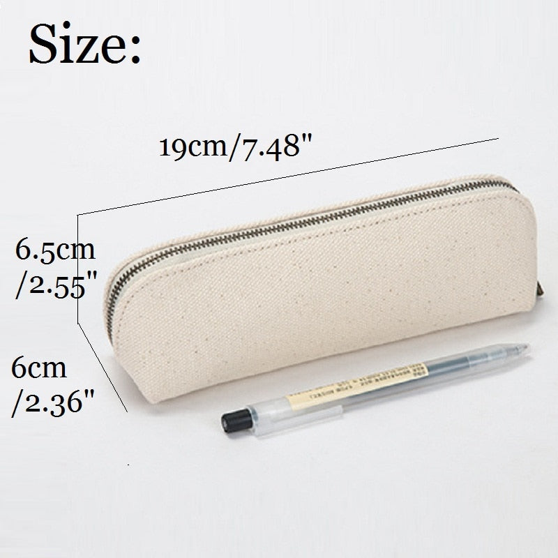 Canvas Zipper Pencil Bag