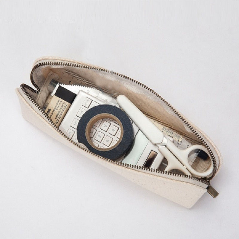 Canvas Zipper Pencil Bag
