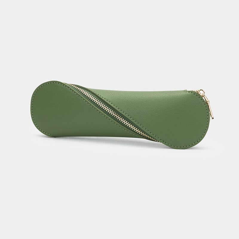 Slim Luxury Pencil Case PU Pencil Pouch for Girls, Kids