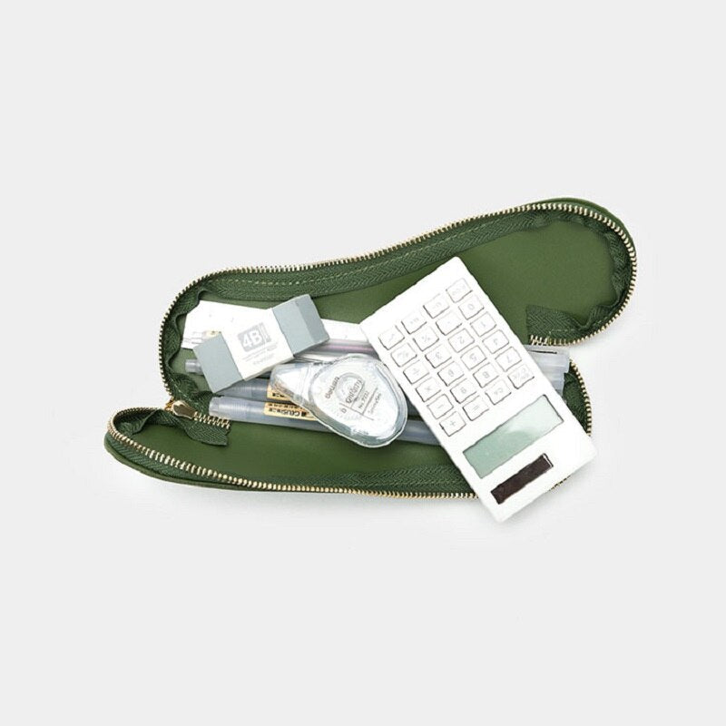 Slim Luxury Pencil Case PU Pencil Pouch for Girls, Kids