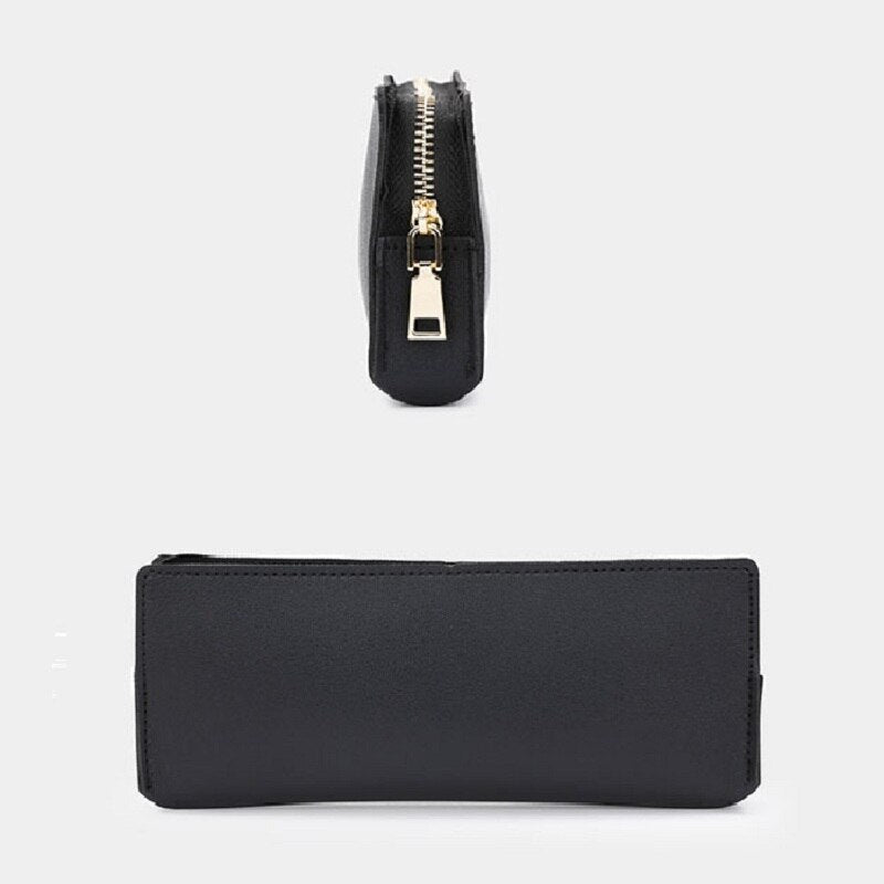 Smartbao Black Leather Pencil Pouch