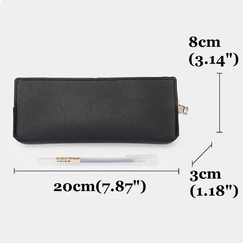 Smartbao Black Leather Pencil Pouch