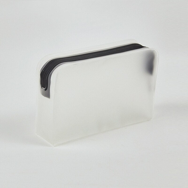 Customized-Transparent Cosmetic Bag with Zipper Small Woman Cosmetic Bag Organizer