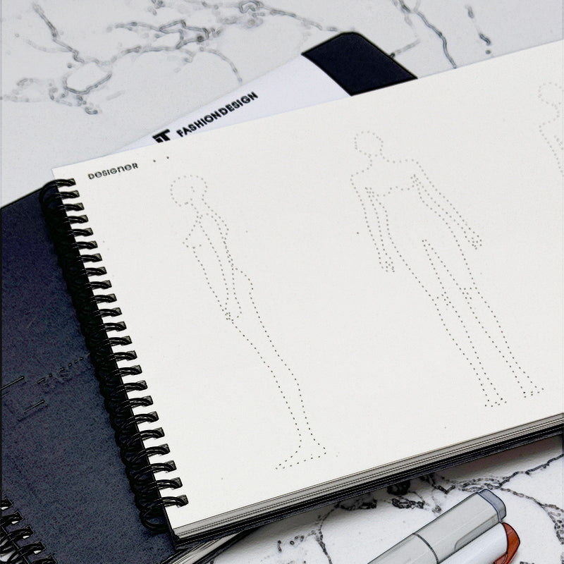 Fashion Illustration Templates - Front, Side, and Back Body Views for Precision Garment Design