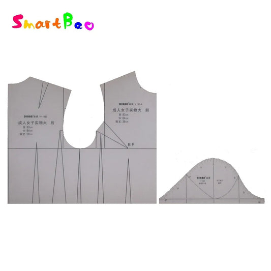 1:1 Fashion Tailors Ruler Women Basic Pattern Making Prototype Template School Rulers for Garment, Sewing, Clothing Design