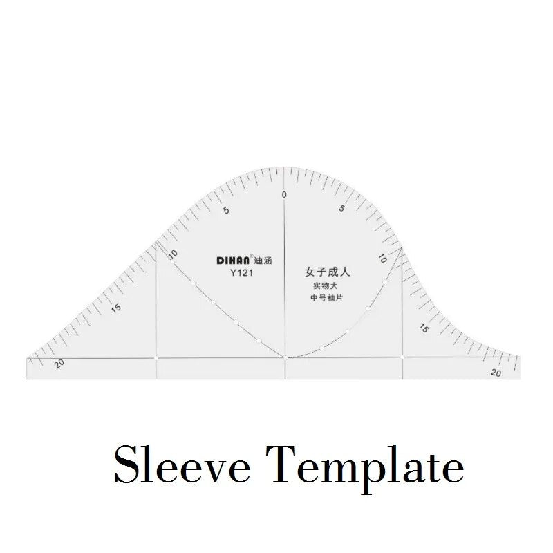 1:1 Fashion Tailors Ruler Women Basic Pattern Making Prototype Template School Rulers for Garment, Sewing, Clothing Design