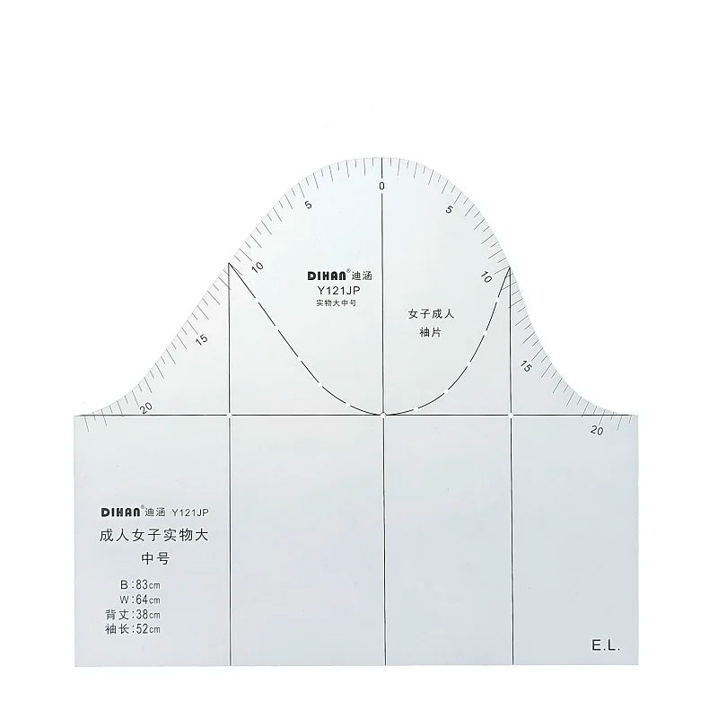 Clocore 1:1 Sleeve Pattern Making Prototype Ruler Plastic Sewing Tailor Tool Sleeve Curve Ruler Help To Draw Sleeve Pattern Y121JP