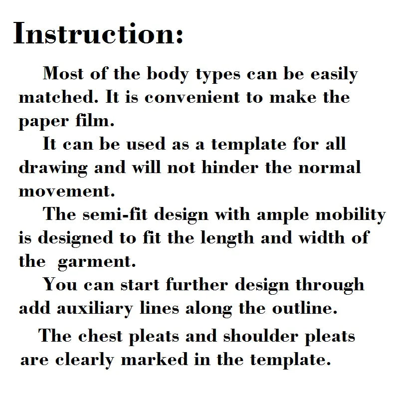 Clocore 1:1 Women Fashion Design Ruler Female Body Type Ruler Aided Clothing Design Drawing Template for Tailor, Sewing and Designer Y111