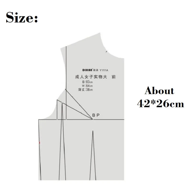 Clocore 1:1 Women Fashion Design Ruler Female Body Type Ruler Aided Clothing Design Drawing Template for Tailor, Sewing and Designer Y111