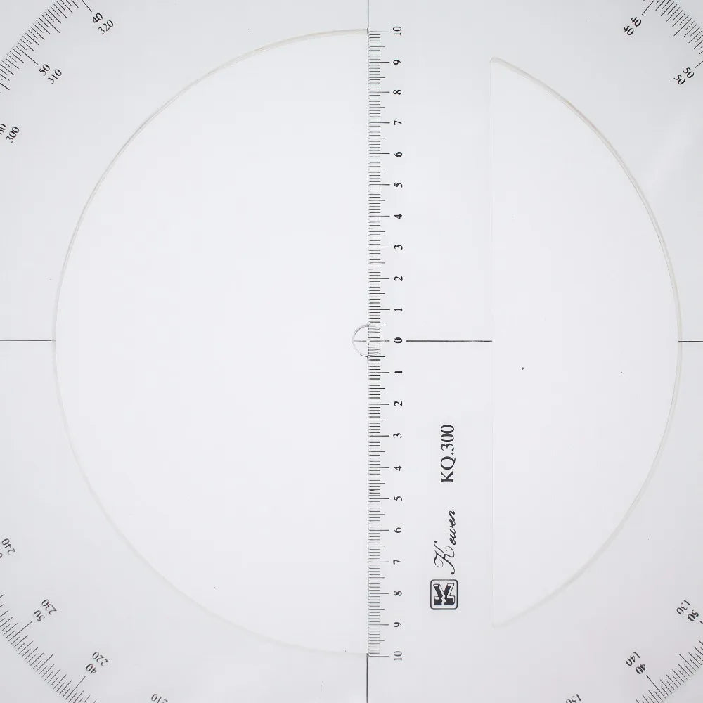 Clocore 360 Degree Protractor Double Scale Value Diameter 30cm Ruler, Beveled edges   KQ300