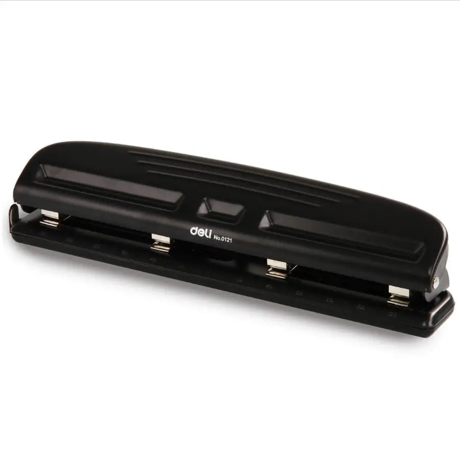 4-Hole Adjustable Hole Punch with Mark Ruler | For A2/A3/A4 Paper | 10-Sheet Capacity | 6mm Holes