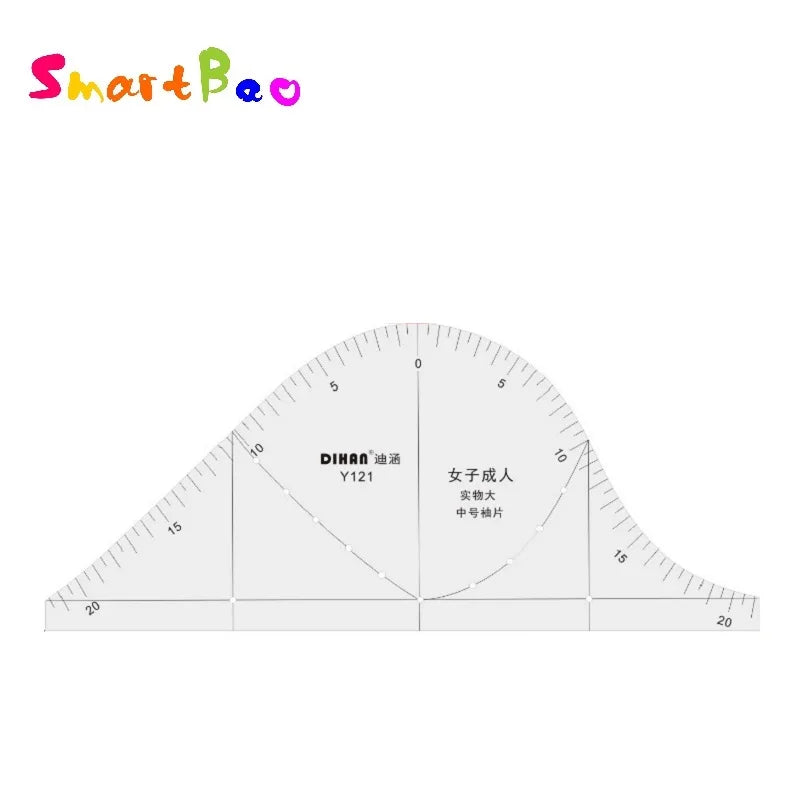 Clocore Sleeve Ruler Tailor Tool Sleeve Curve Ruler Help To Draw Sleeve Pattern 330*140mm Y121