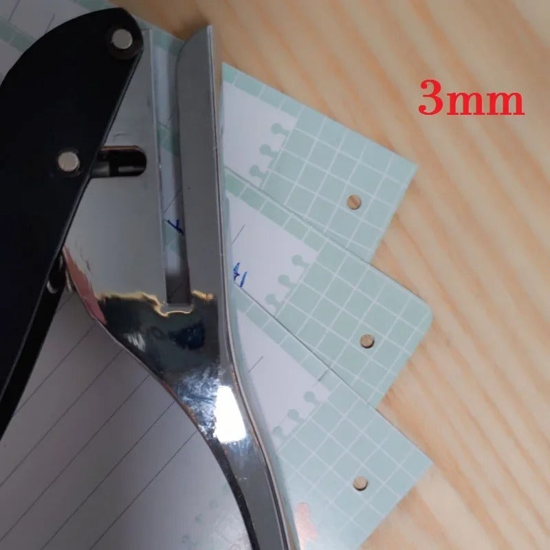 Heavy Duty Hole Punch – Handheld Single Hole Punch 3mm/6mm/8mm/10mm for PVC Cards, Bank Cards, Film, Plastic & Paper