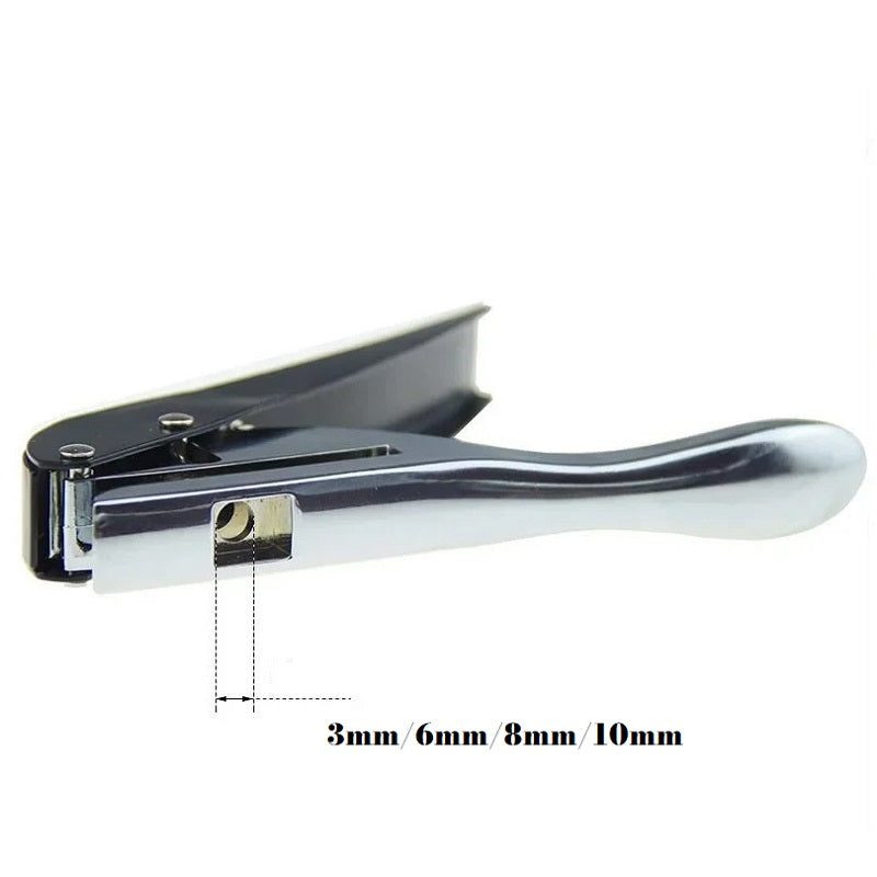 Heavy Duty Hole Punch – Handheld Single Hole Punch 3mm/6mm/8mm/10mm for PVC Cards, Bank Cards, Film, Plastic & Paper