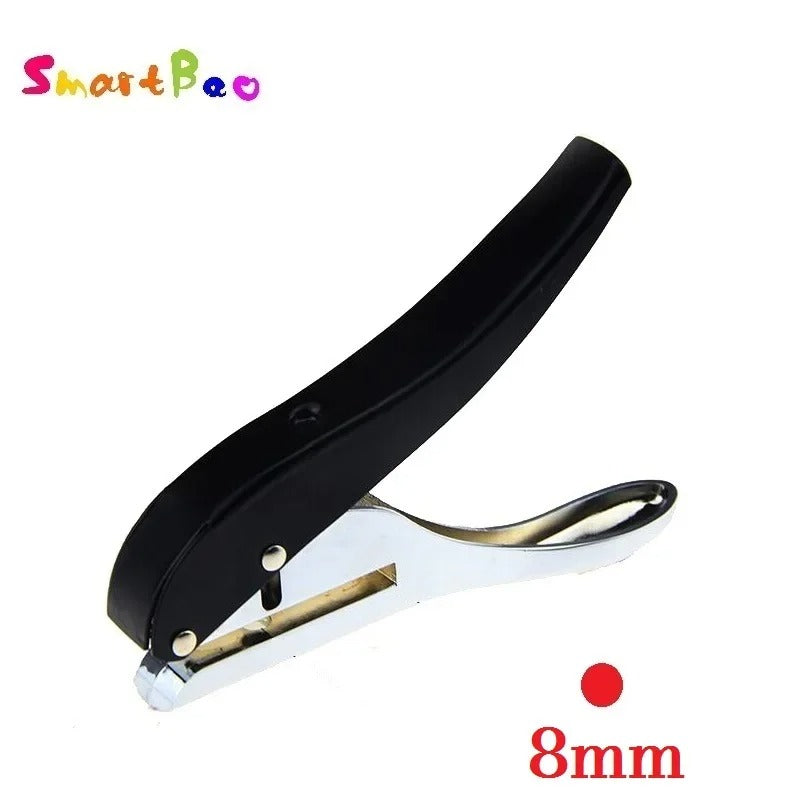 Heavy Duty Hole Punch – Handheld Single Hole Punch 3mm/6mm/8mm/10mm for PVC Cards, Bank Cards, Film, Plastic & Paper