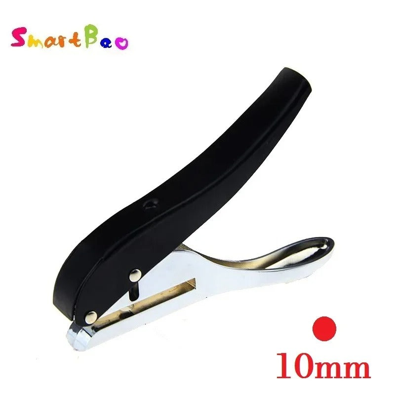 Heavy Duty Hole Punch – Handheld Single Hole Punch 3mm/6mm/8mm/10mm for PVC Cards, Bank Cards, Film, Plastic & Paper