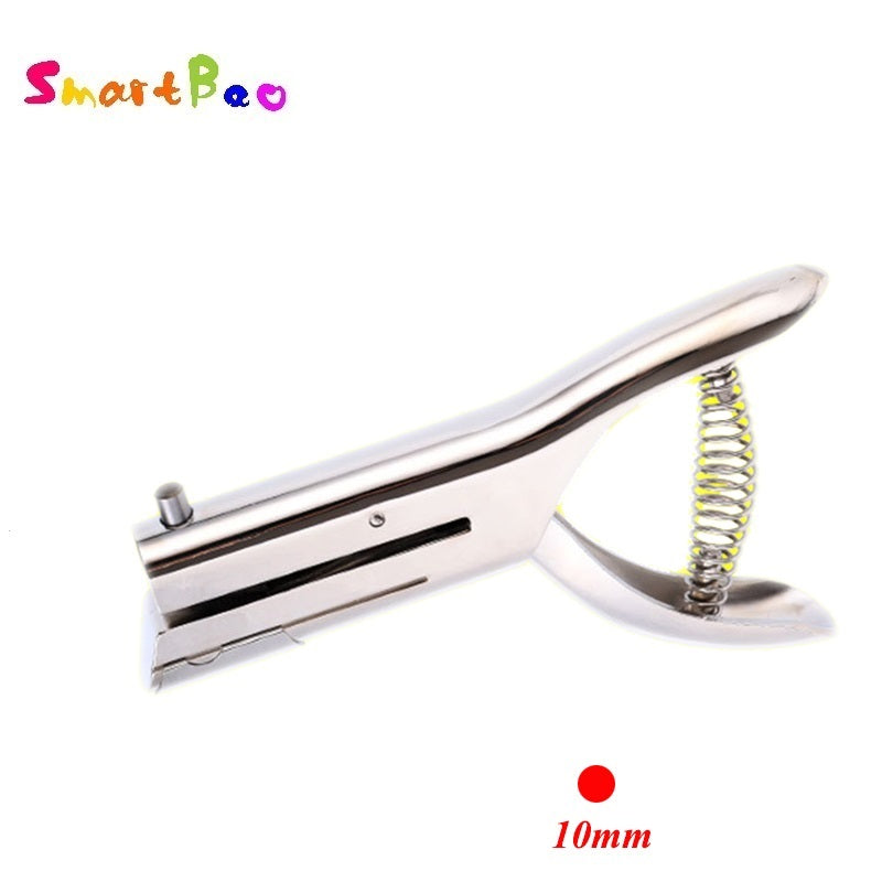 Handheld PVC Card & Photo Hole Punch – Single Hole Puncher, 3mm/6mm/8mm/10mm, Long Reach 53mm Depth