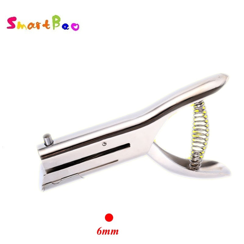 Handheld PVC Card & Photo Hole Punch – Single Hole Puncher, 3mm/6mm/8mm/10mm, Long Reach 53mm Depth