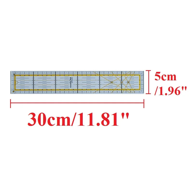 Premium 30m Sewing Ruler - Tailor's Essential with 3mm Thick Acrylic for Precision Crafting