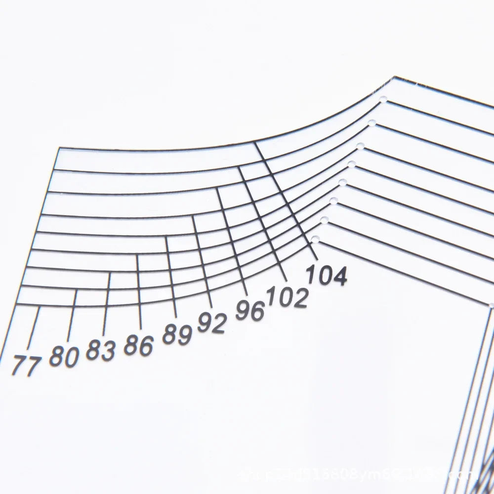 Clocore Reusable Plastic Pattern Ruler with Adjustable Sizes (77-104cm Bust) - Nine Sizes in One, Ideal for Sewing Women's Garments