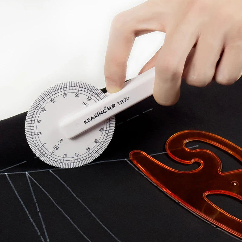 Fabric Tracing Wheel Measuring Ruler – Quilting, Sewing, Tailoring, Dressmaking Marking Tool with Scales TR20