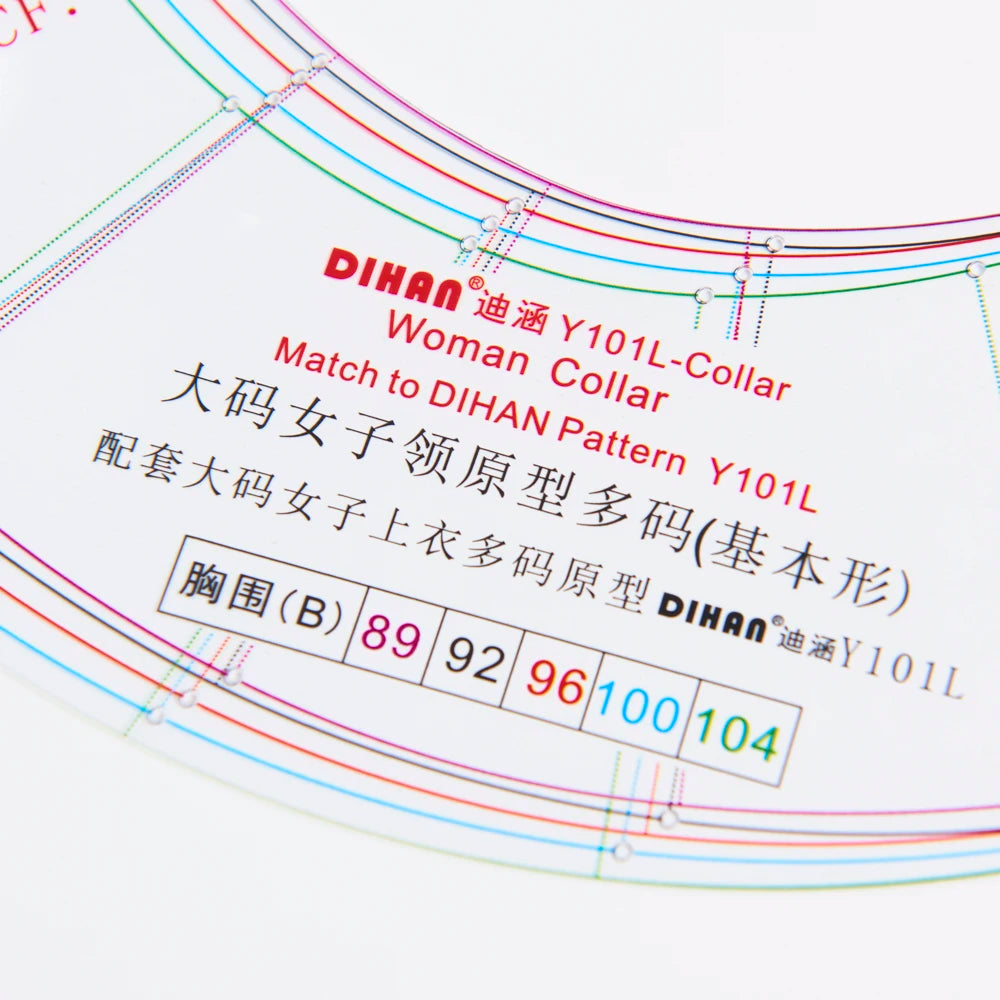 Clocore Y101L-C, Women's Large Size Collar with Multiple Sizes Combined in A Basic Type, Japanese Bunka-gata Prototype.
