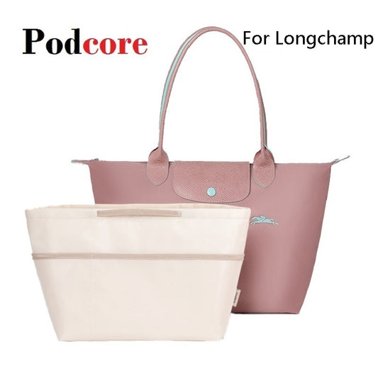 Purse Organizer Insert for Handbags – Lightweight Nylon Tote Bag Organizer for Longchamp Le Pliage (Large/Medium/Small), Non-Slip, Odorless, Washable, Custom Fit, Multi-Pocket Storage