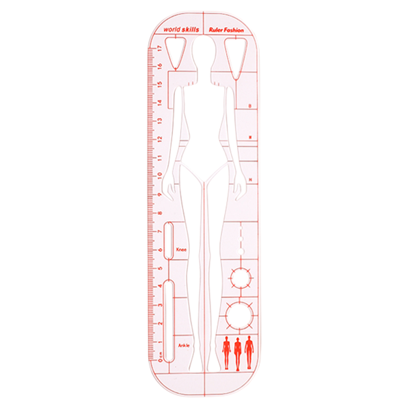 Clocore Fashion Design Croquis Template - Fashion Illustration Ruler for Beginners, Perfect for Clothing Drafting & Hand Drawing