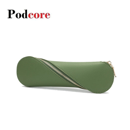 Slim Luxury Pencil Case PU Pencil Pouch for Girls, Kids