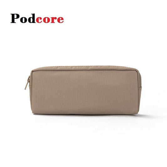 Podcore Flat Pencil Case for School for Girls Oxford Pencil Pouch