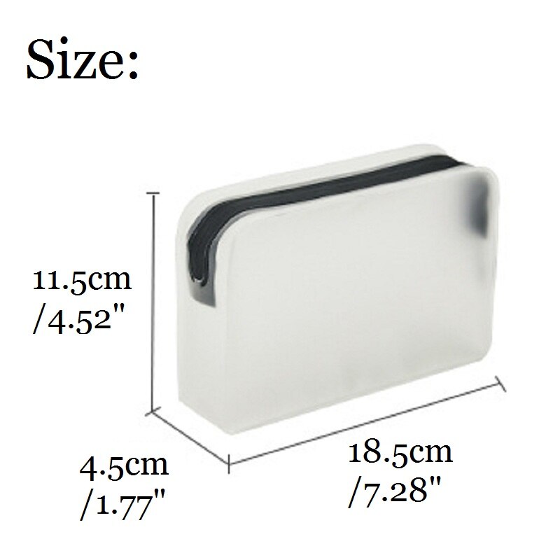 Transparent Cosmetic Bag with Zipper Small Woman Cosmetic Bag Organizer